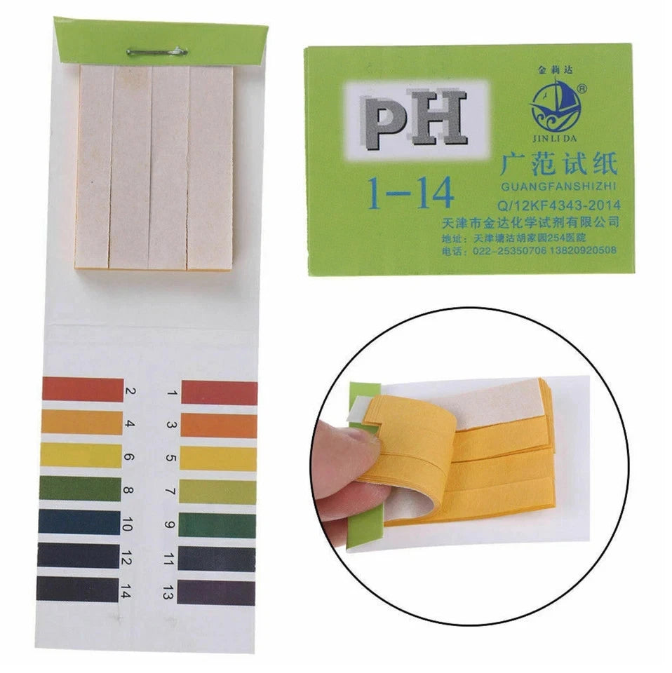 160pcs 2 books Full Range 1-14 pH Test Paper Strips Litmus Testing Indicator